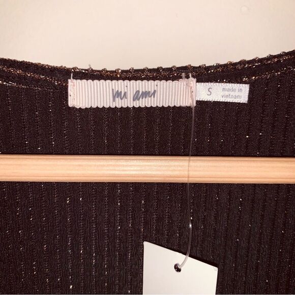 NWT Sexy Formal Prom Dress Black Metallic Shimmer Slit Party Bodycon Wedding - Picture 10 of 12